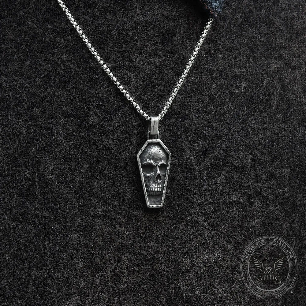 Skull Coffin Stainless Steel Pendant sold by GTHIC product image thumbnail 4