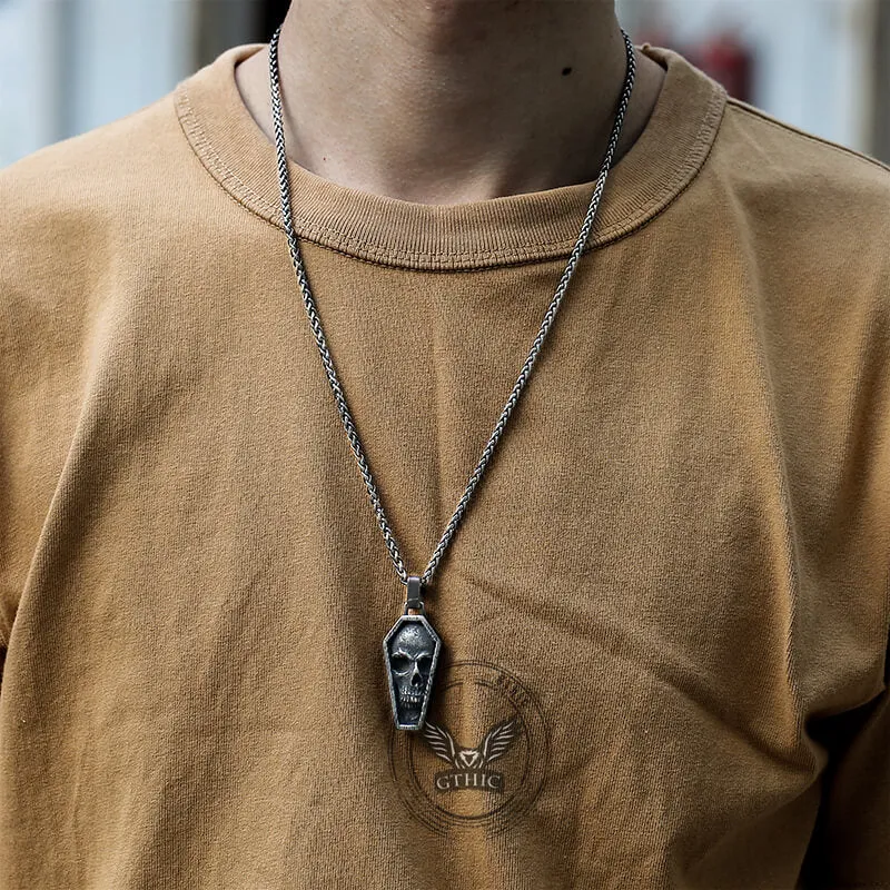 Skull Coffin Stainless Steel Pendant sold by GTHIC product image thumbnail 2