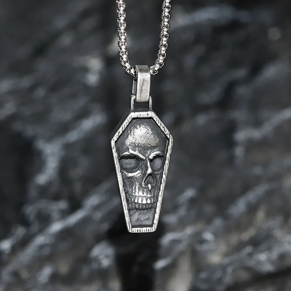 Skull Coffin Stainless Steel Pendant sold by GTHIC