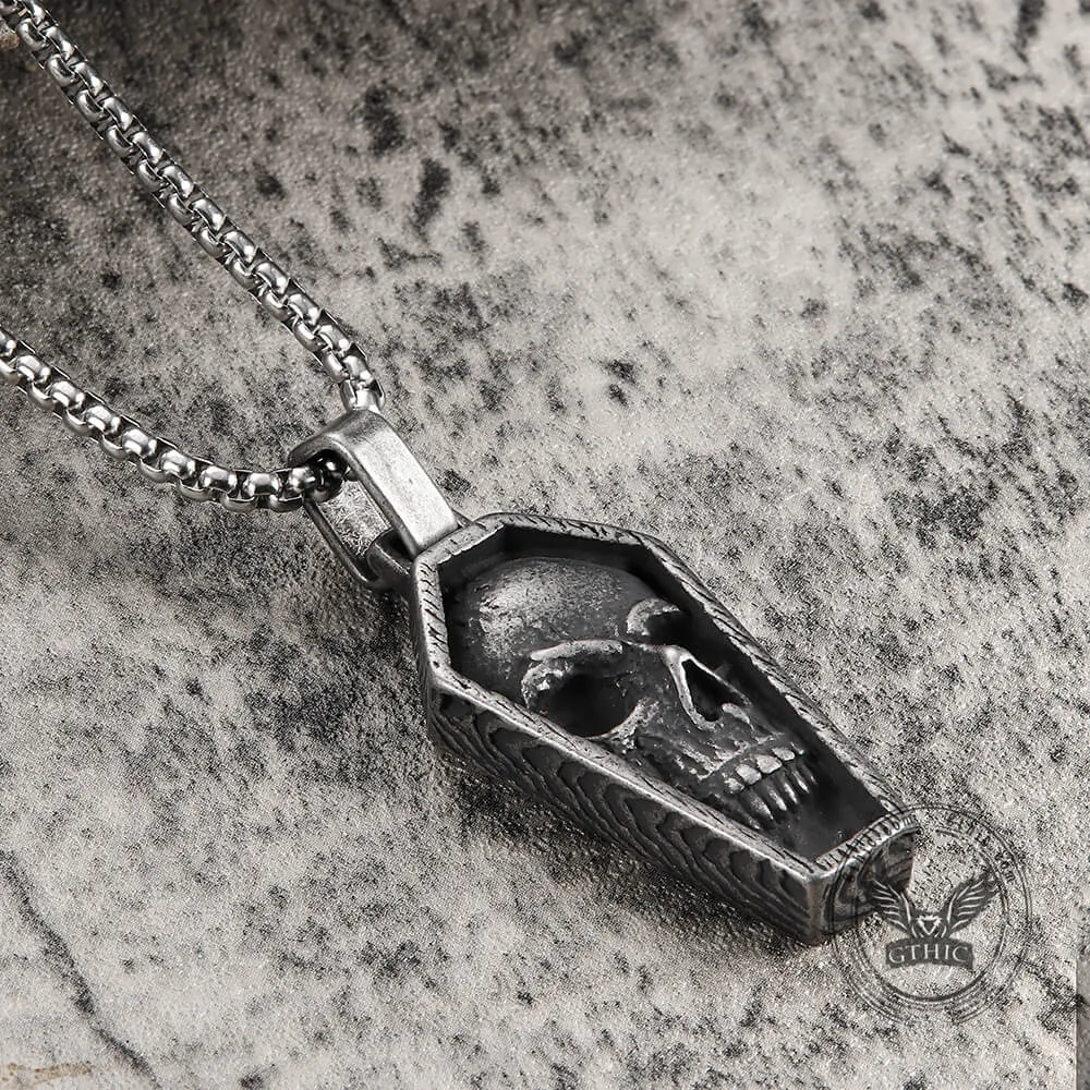 Skull Coffin Stainless Steel Pendant sold by GTHIC product image thumbnail 5