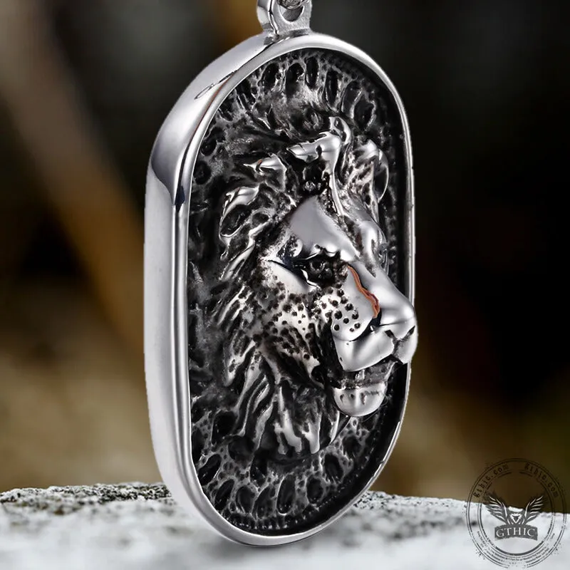 Lion Head Black Beads Chain Stainless Steel Necklace sold by GTHIC product image thumbnail 5