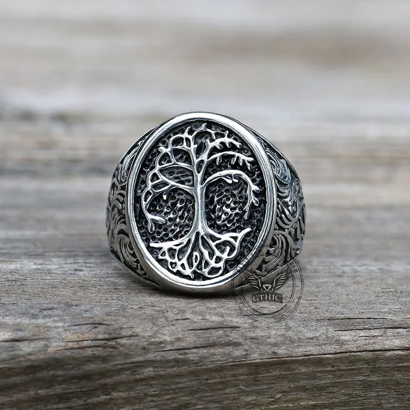 Vintage Tree of Life Stainless Steel Viking Ring sold by GTHIC product image thumbnail 5