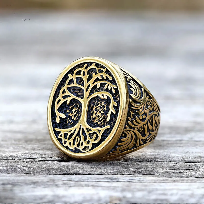 Vintage Tree of Life Stainless Steel Viking Ring sold by GTHIC product image thumbnail 4