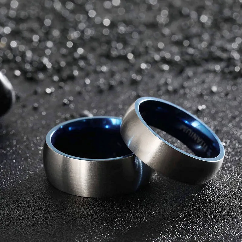 Simple Polished Titanium Couple Ring sold by GTHIC