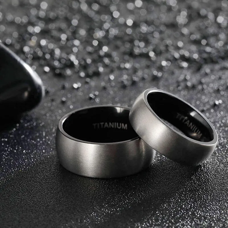 Simple Polished Titanium Couple Ring sold by GTHIC product image thumbnail 3