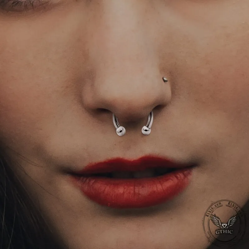 Horseshoe G23 Titanium Zircon Nose Ring sold by GTHIC product image thumbnail 2
