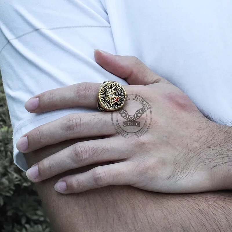 Retro Crown Cross Stainless Steel Ring sold by GTHIC product image thumbnail 2