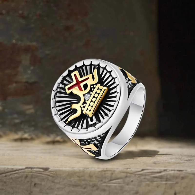 Retro Crown Cross Stainless Steel Ring sold by GTHIC