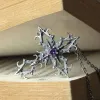 Cross Purple Zircon Sterling Silver Gothic Pendant sold by GTHIC