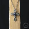 Cross Purple Zircon Sterling Silver Gothic Pendant sold by GTHIC