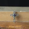 Cross Purple Zircon Sterling Silver Gothic Pendant sold by GTHIC