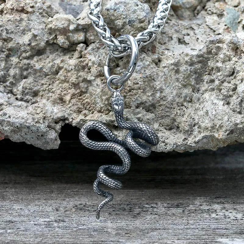 Twist Snake Stainless Steel Animal Pendant sold by GTHIC