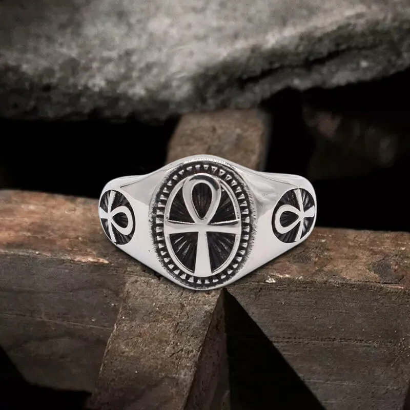 Egyptian Ankh Stainless Steel Ring sold by GTHIC product image thumbnail 4