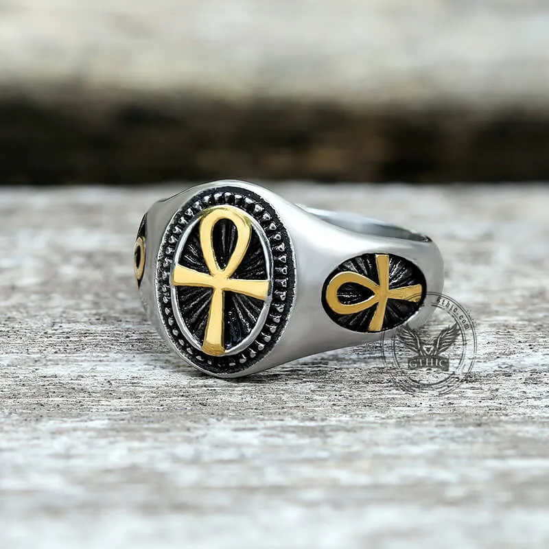 Egyptian Ankh Stainless Steel Ring sold by GTHIC product image thumbnail 5