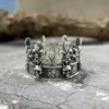 Ornate Crown Sterling Silver Skull Ring sold by GTHIC