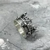 Ornate Crown Sterling Silver Skull Ring sold by GTHIC