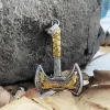 Vintage Viking Raven Axe Stainless Steel Pendant sold by GTHIC