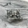Ornate Crown Sterling Silver Skull Ring sold by GTHIC