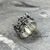 Ornate Crown Sterling Silver Skull Ring sold by GTHIC