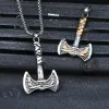 Vintage Viking Raven Axe Stainless Steel Pendant sold by GTHIC
