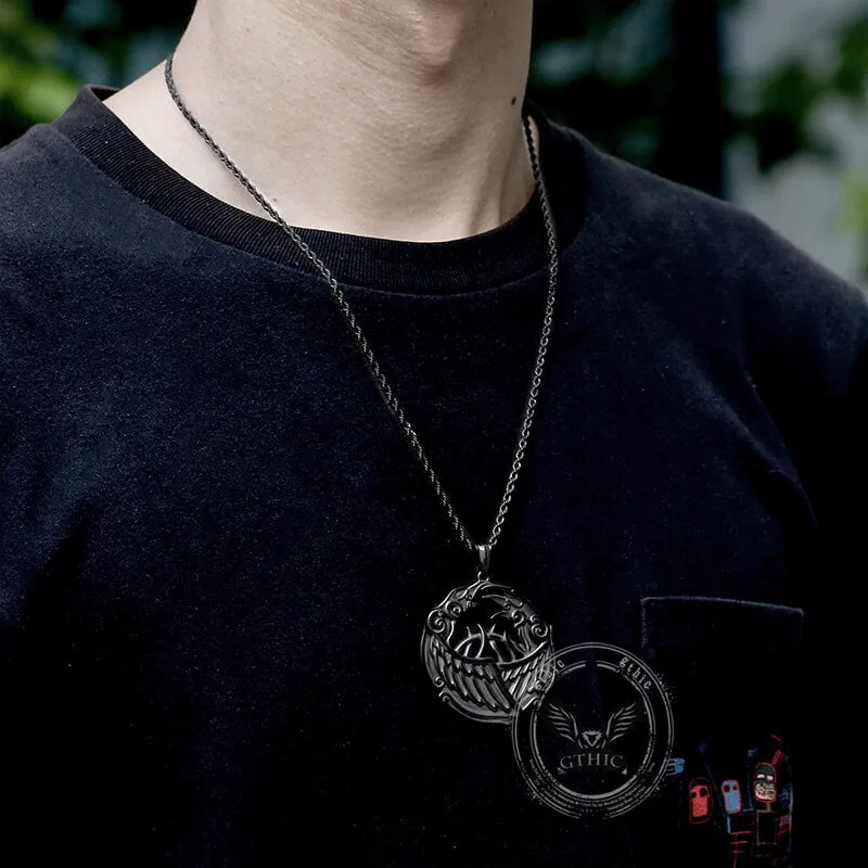Vintage Viking Raven Stainless Steel Pendant sold by GTHIC product image thumbnail 2