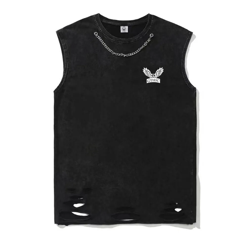 GTHIC Flying Eagle Pattern Cotton Vest Top sold by GTHIC product image thumbnail 2