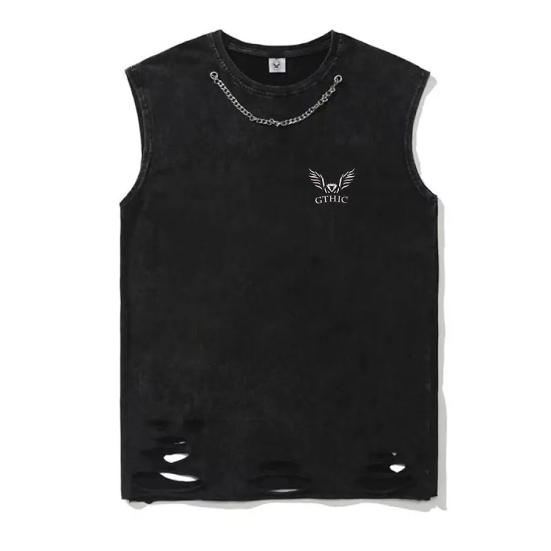 GTHIC Flying Eagle Pattern Cotton Vest Top made by GTHIC