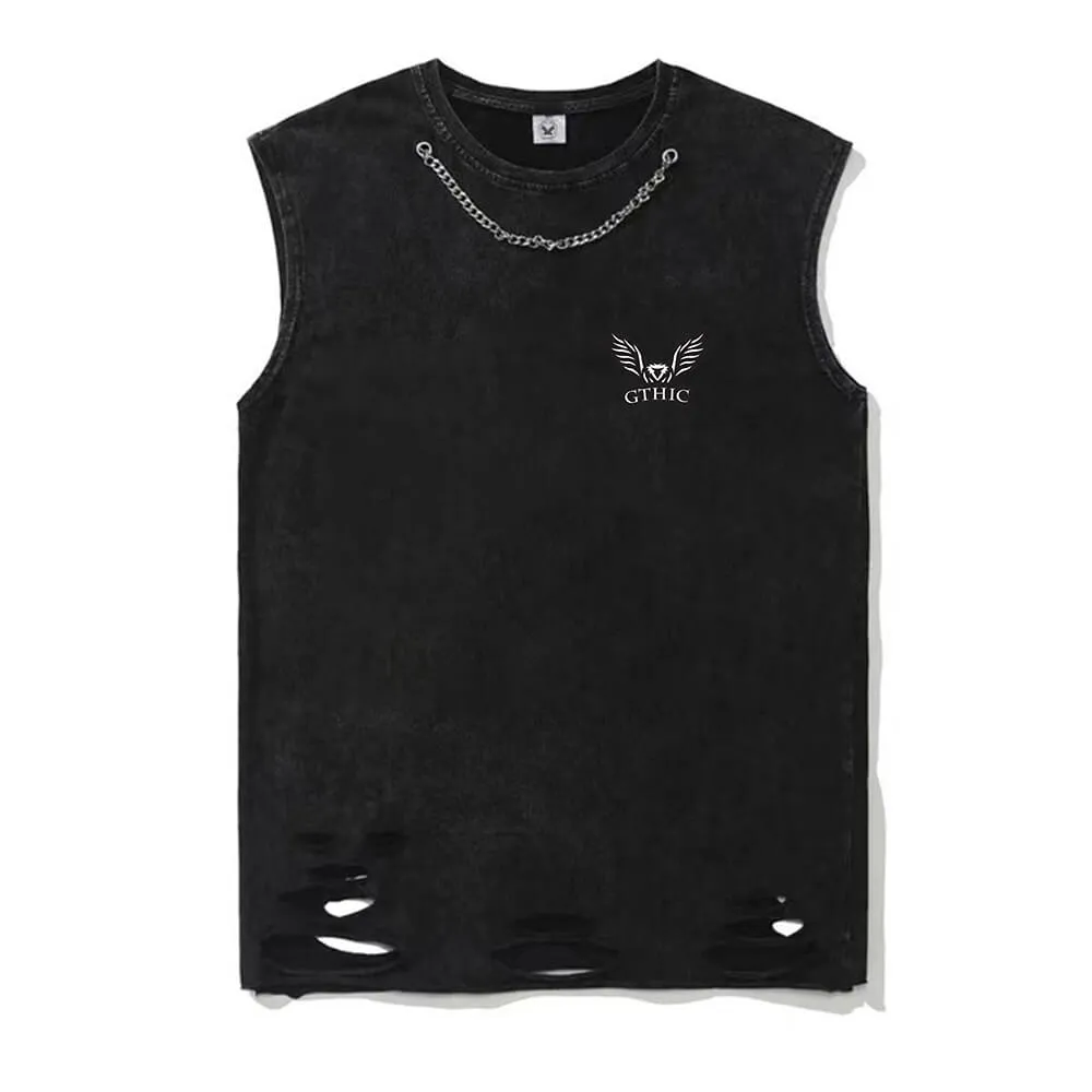 GTHIC Flying Eagle Pattern Cotton Vest Top sold by GTHIC