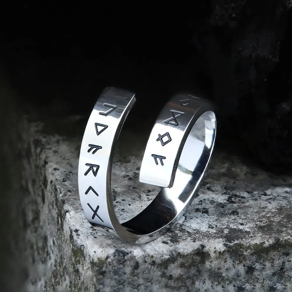 Threaded Runes Stainless Steel Ring sold by GTHIC