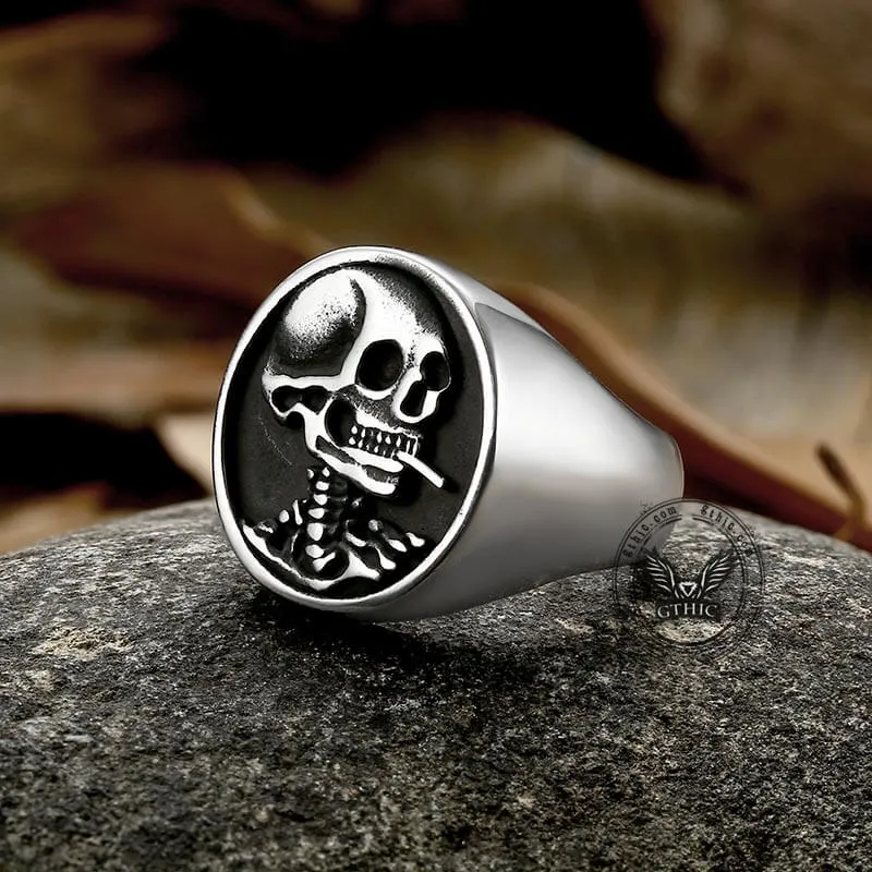 Vintage Hobo Skeleton Stainless Steel Ring sold by GTHIC product image thumbnail 4