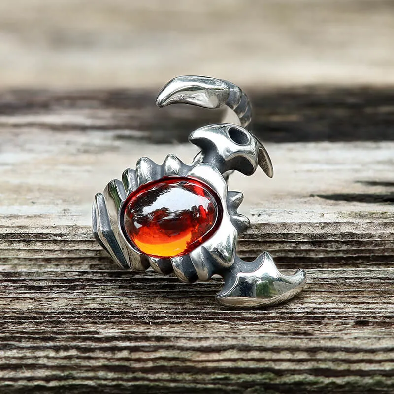 Venomous Scorpion CZ Stainless Steel Animal Ring sold by GTHIC