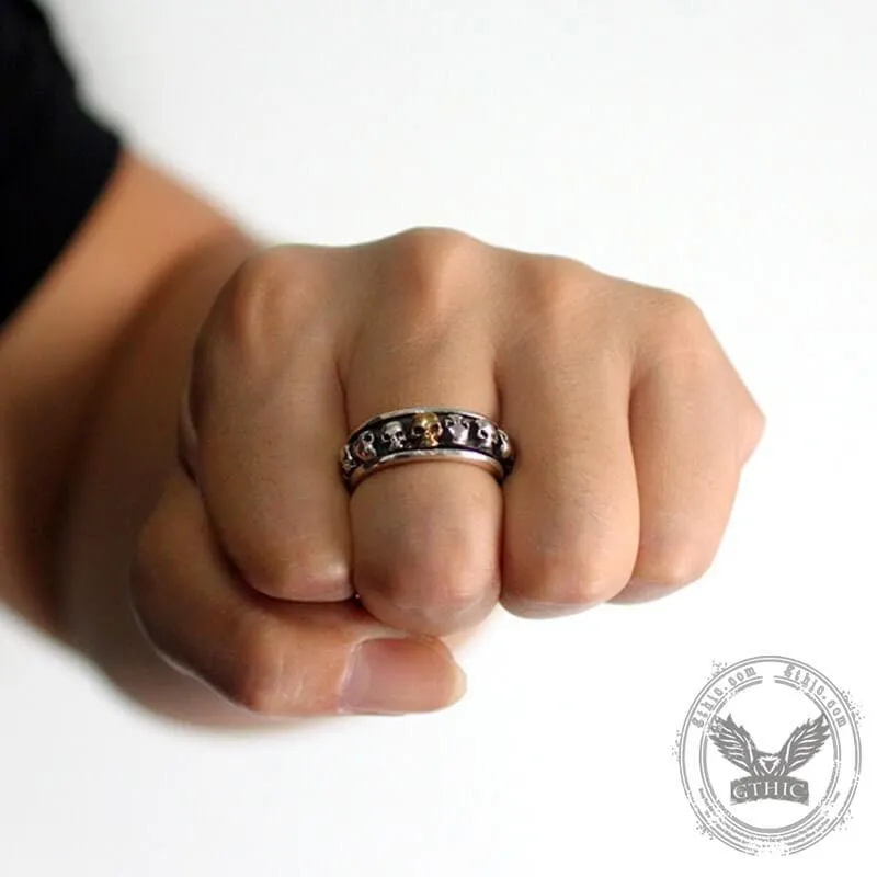 Vintage Skull Punk Sterling Silver Spinner Ring sold by GTHIC product image thumbnail 5
