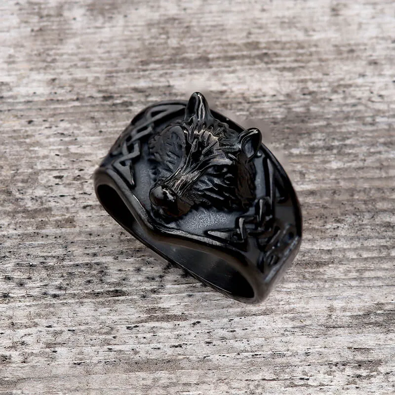 Norse Fenrir Wolf Stainless Steel Viking Ring sold by GTHIC product image thumbnail 5