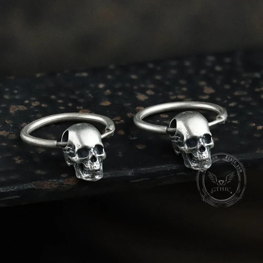 Skull Head Sterling Silver Earring sold by GTHIC