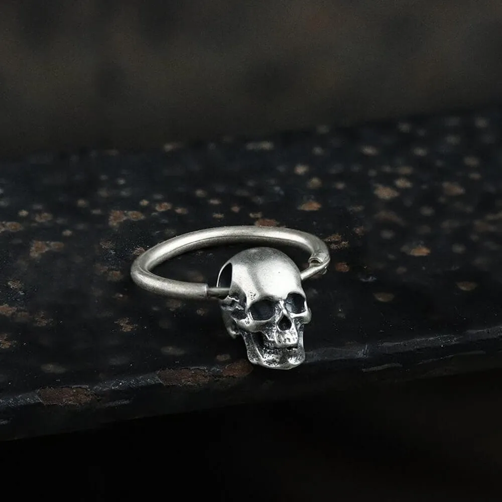 Skull Head Sterling Silver Earring sold by GTHIC product image thumbnail 5