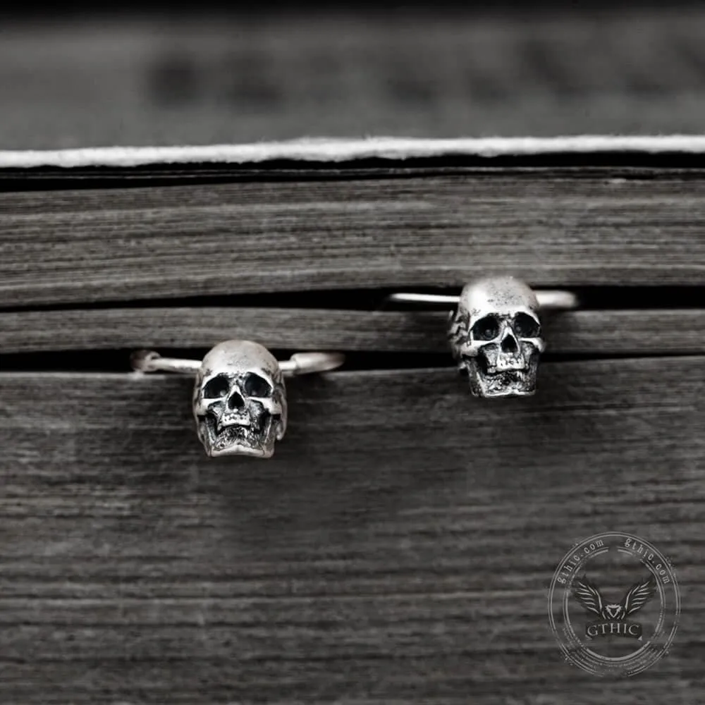 Skull Head Sterling Silver Earring sold by GTHIC product image thumbnail 2