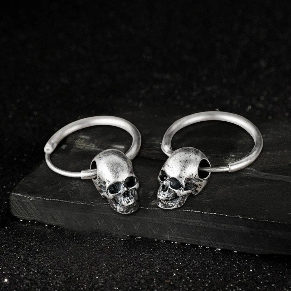 Skull Head Sterling Silver Earring sold by GTHIC product image thumbnail 4