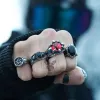 Black Agate Stainless Steel Punk Gothic Ring sold by GTHIC
