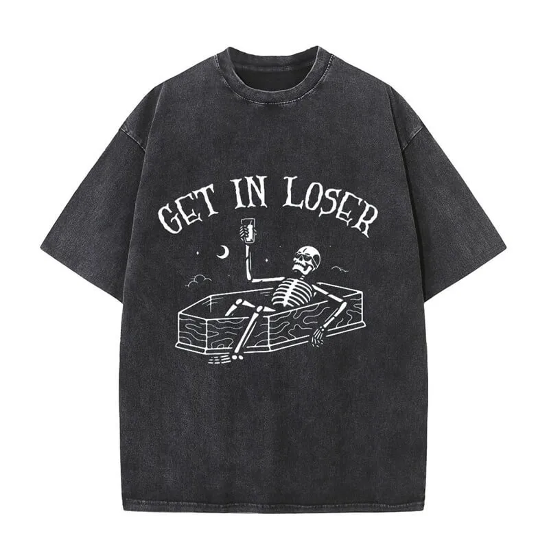 Get in Loser Skeleton Short Sleeve T-shirt sold by GTHIC
