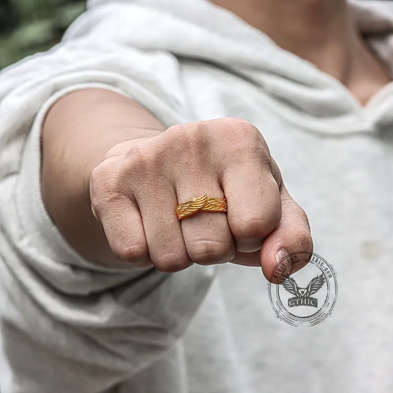 Hugging Angel Wing Stainless Steel Ring sold by GTHIC product image thumbnail 3