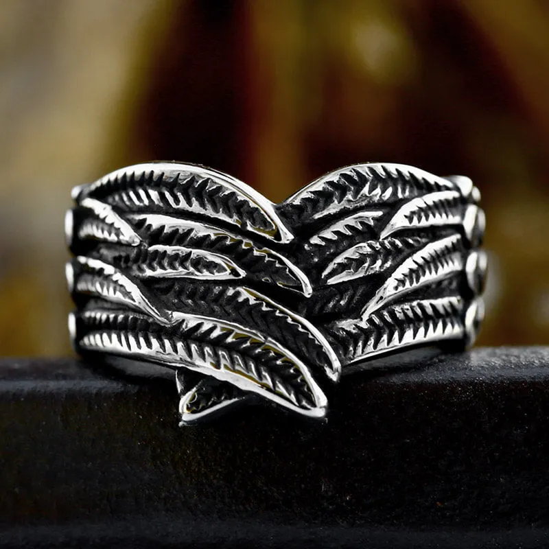 Hugging Angel Wing Stainless Steel Ring sold by GTHIC product image thumbnail 5