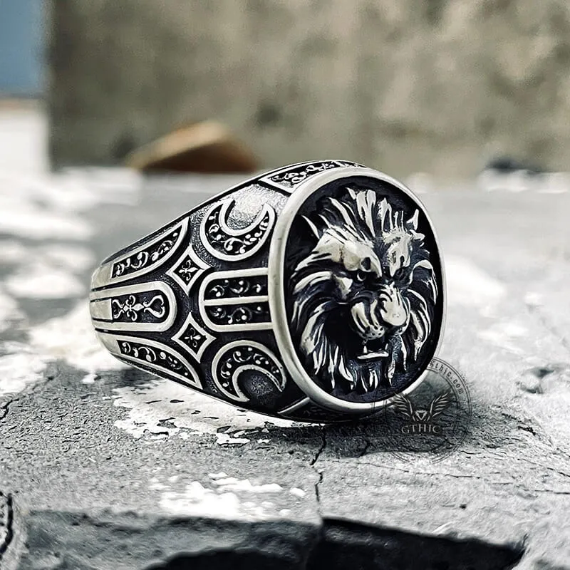 Wild Lion Sterling Silver Animal Ring sold by GTHIC product image thumbnail 5