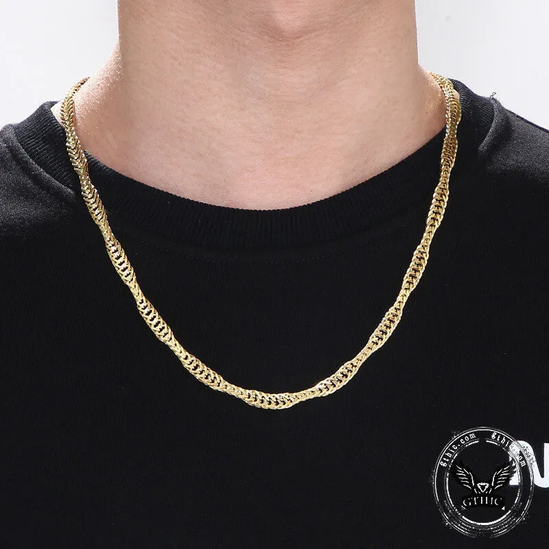 Irregular Wavy Stainless Steel Snake Chain sold by GTHIC product image thumbnail 2