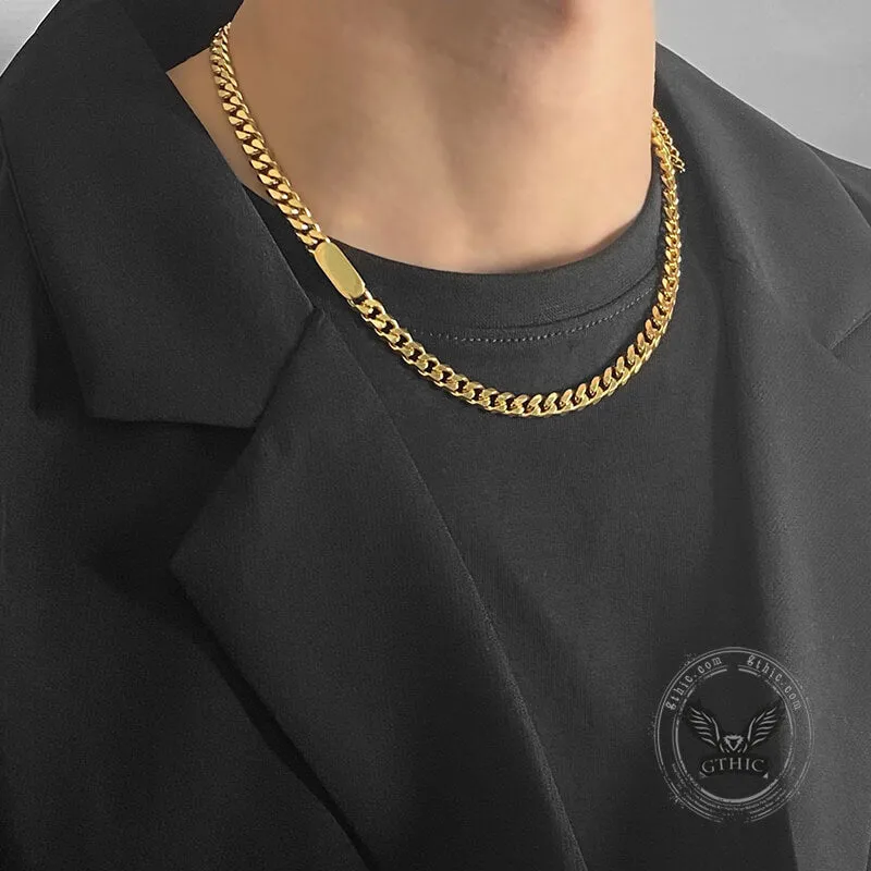 Cuban Classic Stainless Steel Necklace sold by GTHIC product image thumbnail 4