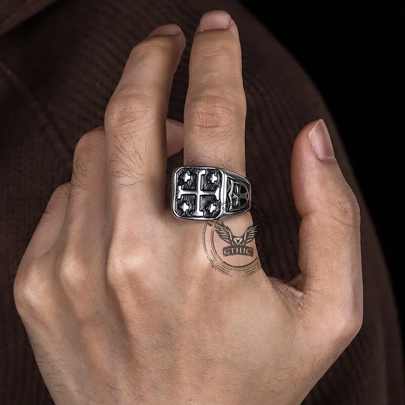 Vintage Jerusalem Cross Stainless Steel Christian Ring sold by GTHIC product image thumbnail 2