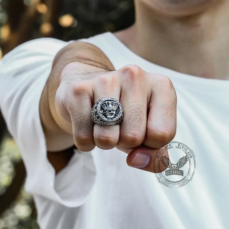 Vintage Crown Skull Stainless Steel Ring sold by GTHIC product image thumbnail 2