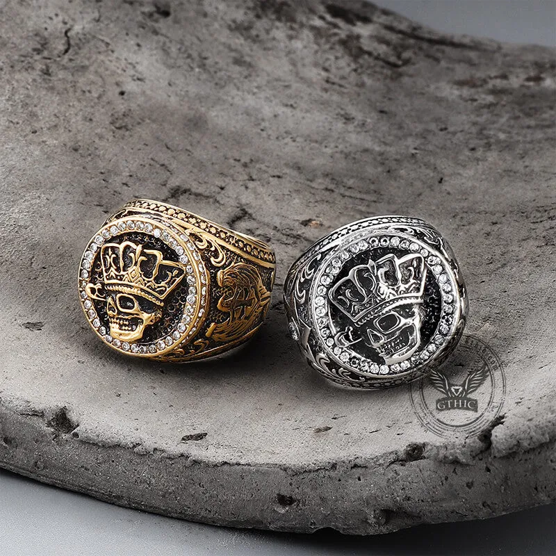 Vintage Crown Skull Stainless Steel Ring sold by GTHIC