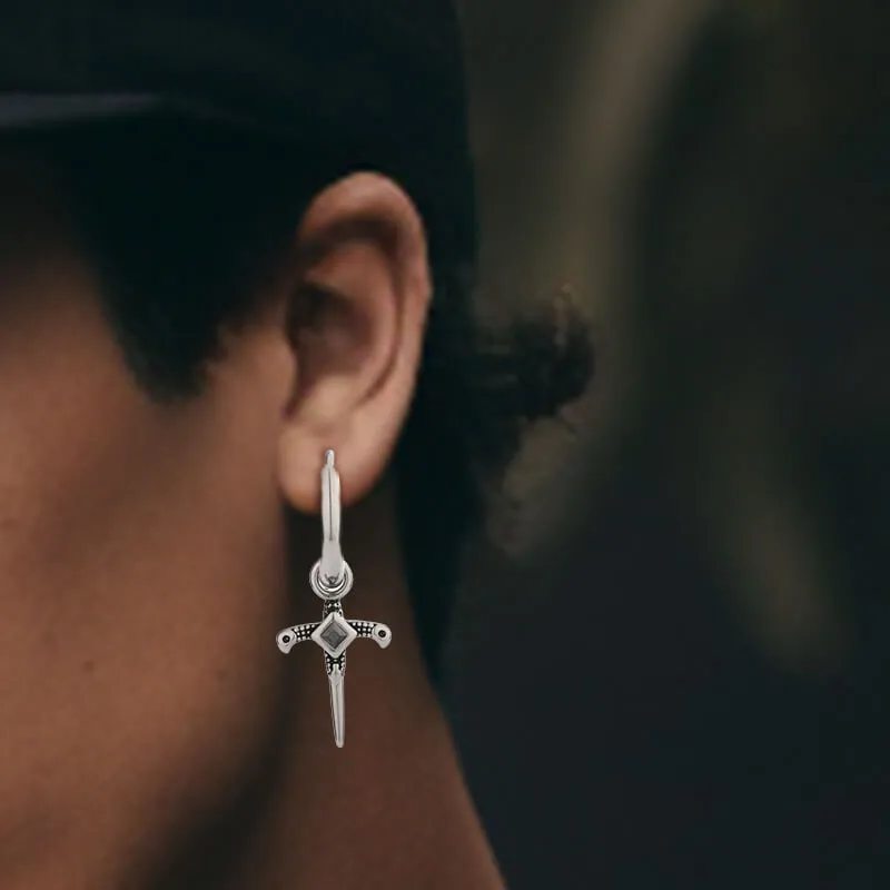 Gothic Sword Gem-Set Stainless Steel Earrings sold by GTHIC product image thumbnail 2