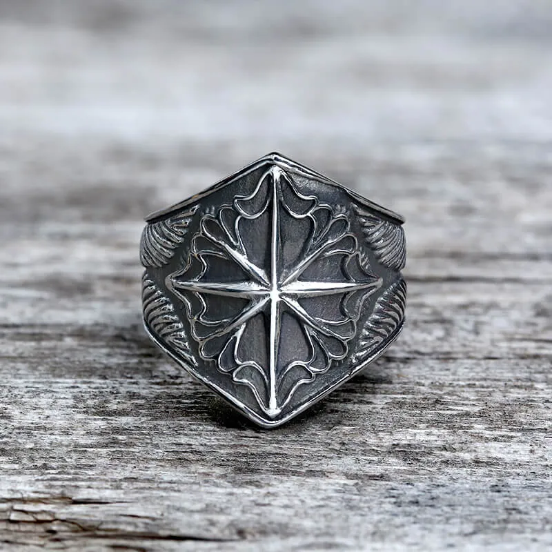 8 Point Star Stainless Steel Ring sold by GTHIC product image thumbnail 3