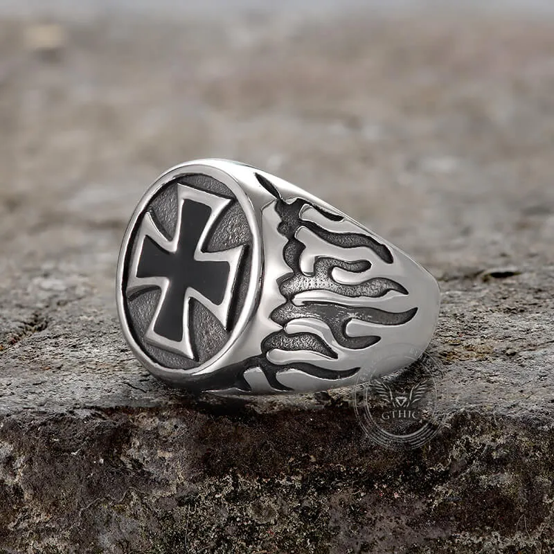 Flame Cross Stainless Steel Ring sold by GTHIC product image thumbnail 5